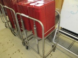 Stainless Steel Rolling Tray Cart w/ (82)Trays.