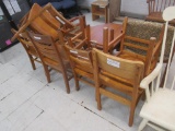 (9) Wood Chairs