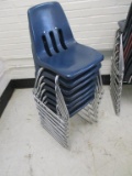 (8) Metal & Plastic Student Chairs.