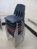 (8) Metal & Plastic Student Chairs.