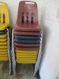(12) Metal & Plastic Student Chairs.
