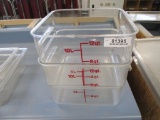 (2) 12qt Plastic Food Storage Bins.