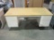 Wood and Metal 4 Drawer Desk