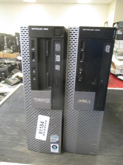 (2) Dell OptiPlex 960 Desktop Computers