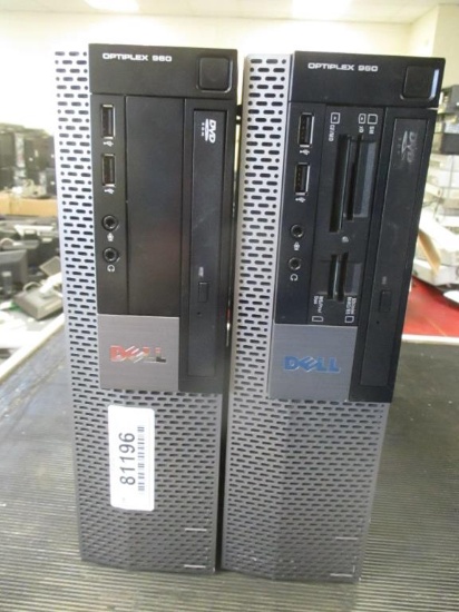 (2) Dell OptiPlex 960 Desktop Computers