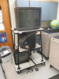 3 Tier cart with (3) Televisions
