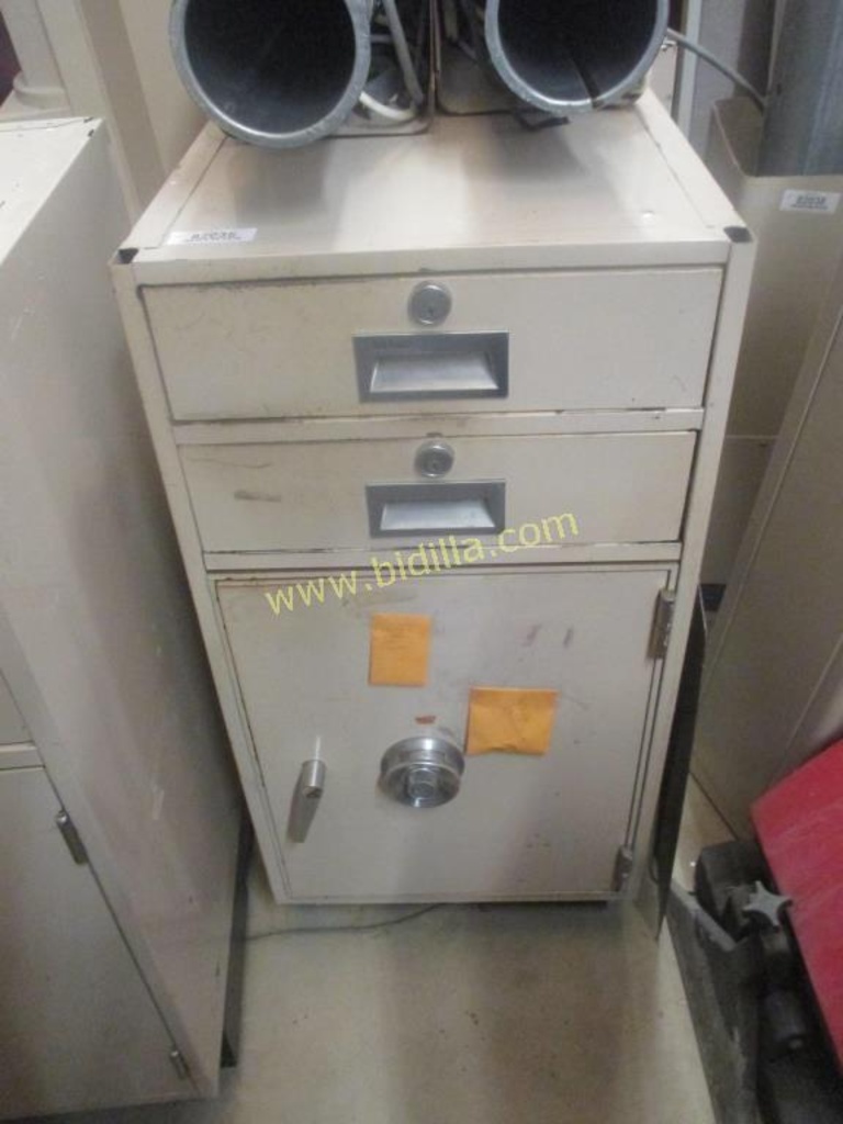 Diebold 2 Drawer 1 Door Cabinet