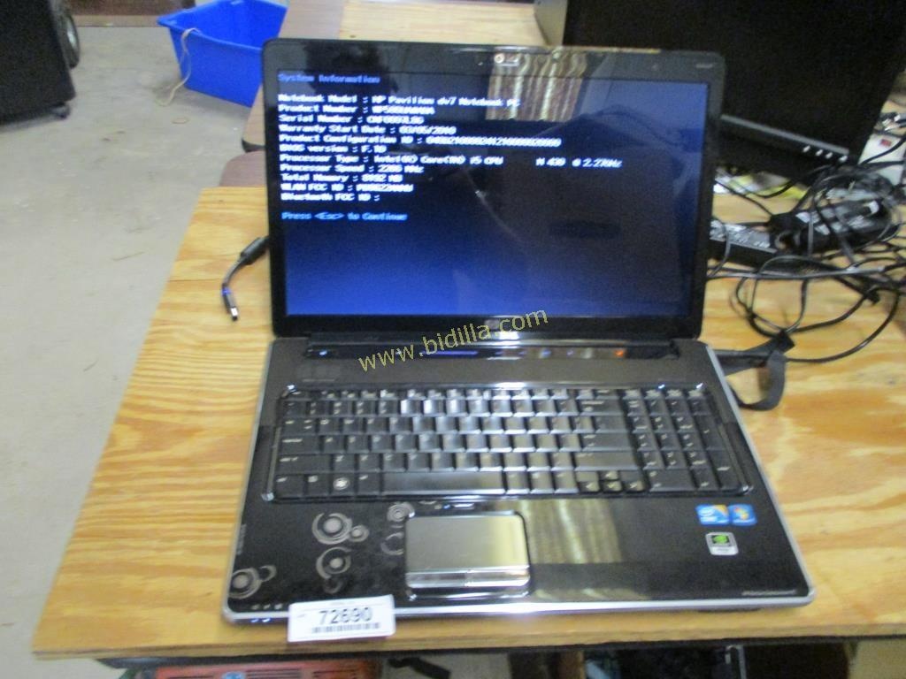 HP Pavilion dv7 Laptop Computer.
