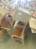 (2) Vintage Classroom Desks