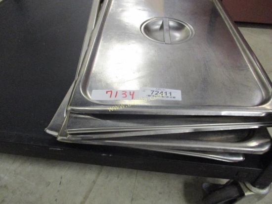 (5) Stainless Steel Steam Table Pan Lids.