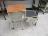 Wood and Metal Rolling Desk