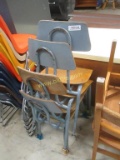 (4) Wood and Metal Chairs