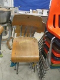 (5) Wood and Metal Chairs