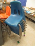 (8) Metal and Plastic Chairs