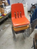 (10) Metal and Plastic Chairs