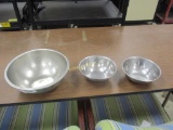 (3) Stainless Steel Mixing Bowls.