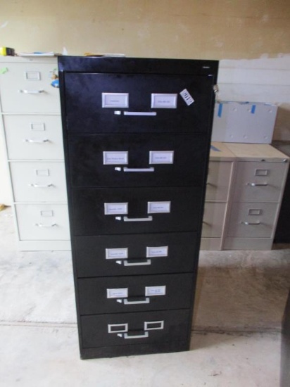 Tennsco Metal 6 Drawer Cabinet.