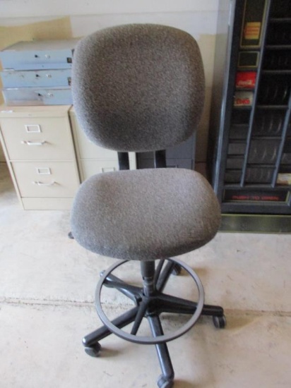 Rolling Bar Height Stool.