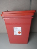 (2) Covidien 8 Gal Sharps Container w/ Slide Lid.