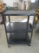 Metal Rolling 3 Tier ad Cart w/ Power Strip.