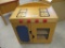 Wood Children's Play Stove Cabinet.