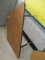 Metal & Wooden Trapezoid Table.