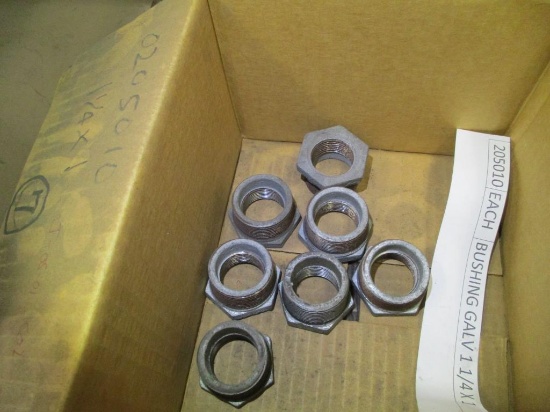 (7) Galvanized Reducing Bushings, 1 1/4" to 1".