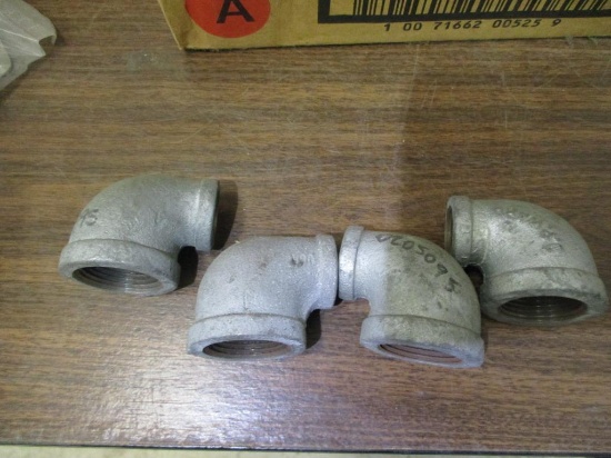(4) Galvanized Reducing Ells, 1 1/2" to 3/4".