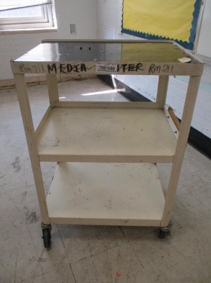Metal Rolling 3 Tier AV Cart.
