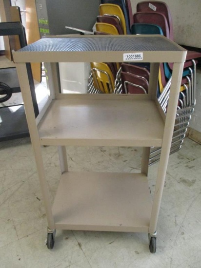Metal Rolling 3 Tier AV Cart.