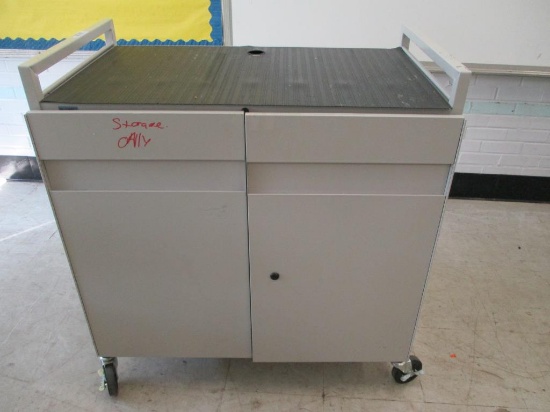 Metal Rolling Laptop Cart.