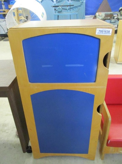 Wood Children's Play Cabinet.