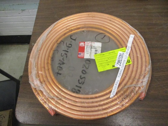 Copper Refrigeration Tubing, 1/2" x 50'.
