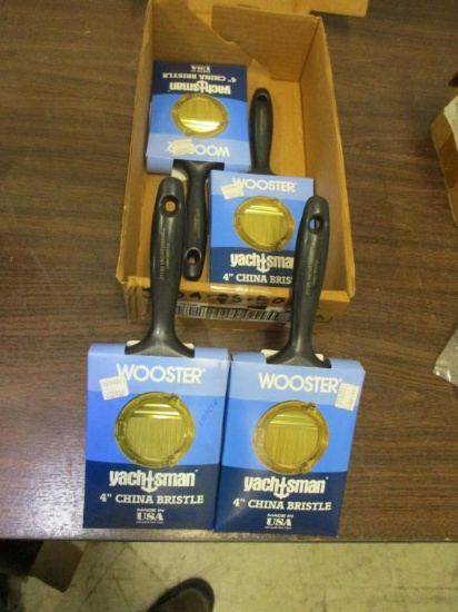 (4) Wooster Yachtsman 4" China Bristle Brushes.