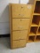Wood File Cabinet, 4 Drawer Legal.