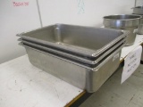 (3) Stainless Steel Steam Table Pans.