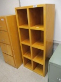 Wood Storage Cabinet, 8 Compartment.