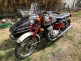 1974 Jawa Motorcycle with side car