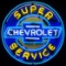 CHEVY SERVICE NEON SIGN w/ BACKING--24