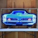 GTO GRILL NEON SIGN IN STEEL CAN--60