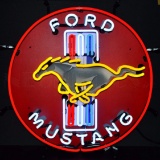 MUSTANG NEON SIGN w/ BACKING--24