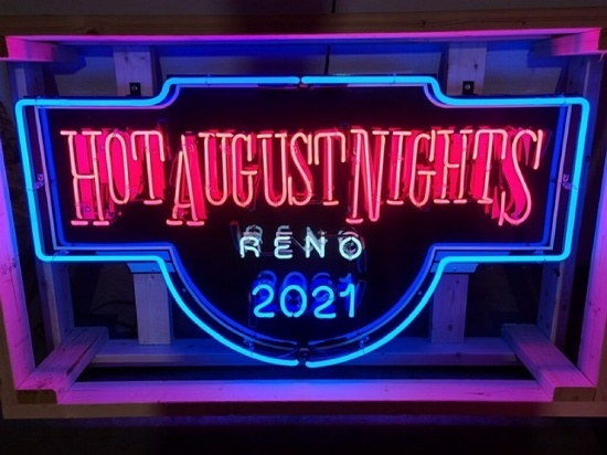 Custom 1of 3 Limited Edition Hot August Nights neon*HAN Charity