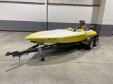 1976 Hondo Flat Bottom Speed Boat w/ trailer