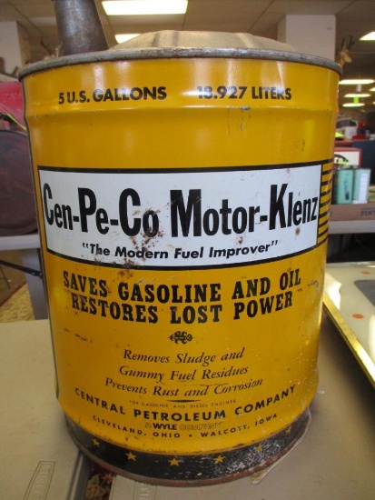 CEN PE CO 5 GALLON ADVERTISING CAN