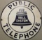 1 PUBLIC TELEPHONE PORCELAIN SIGN