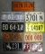 LOT OF 9 LICENSE PLATES