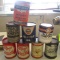 8 COLLECTIBLE CANS