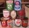 LOT OF 9 OIL CANS