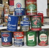 LOT OF 9 COLLECTIBLE CANS