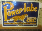 POWER LUBE MOTOR OIL SIGN